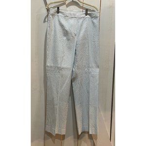 Lafayette 148 blue white striped career pant wide leg 10 petite